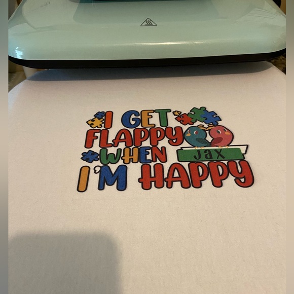 Autism t-shirt and (1)8.5x11 page of vinyl stickers (inspirational autism) NWT - Picture 2 of 3